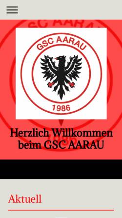 Vorschau der mobilen Webseite www.gscaarau.ch, Gehörlosen Sport Club Aarau
