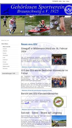 Vorschau der mobilen Webseite www.gsv-braunschweig.de, Gehörlosen-Sportverein Braunschweig e.V. 1925
