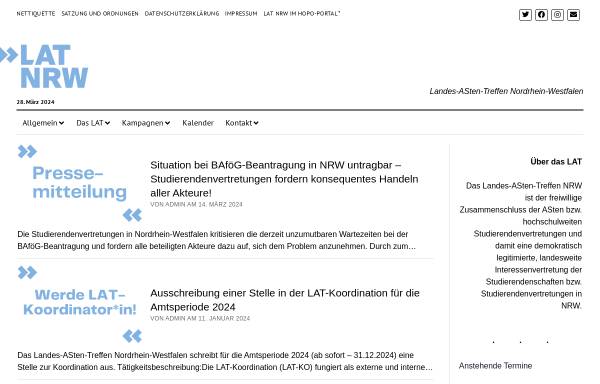 Vorschau von www.latnrw.de, LAT-NRW - Landes-ASten-Treffen Nordrhein-Westfalen