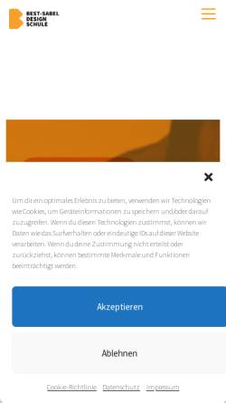 Vorschau der mobilen Webseite www.designschule-berlin.de, BEST-Sabel- Bildungszentrum gGmbH