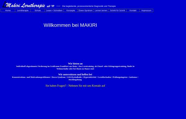 Vorschau von www.makiri-lerntherapie.de, Makiri Institut