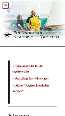 Vorschau der mobilen Webseite www.fky.org, Freundeskreis Klassische Yachten