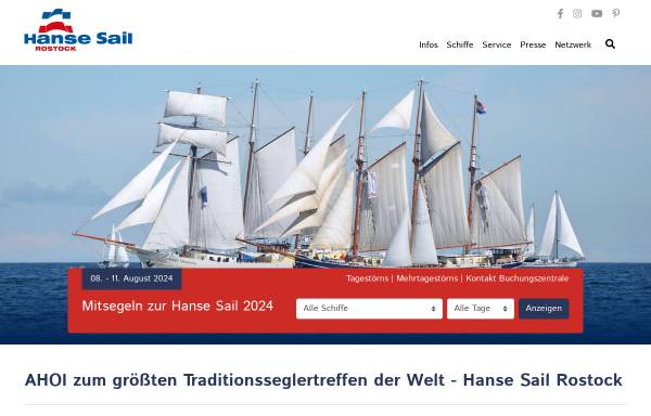 Vorschau von www.hansesail.com, Hanse Sail