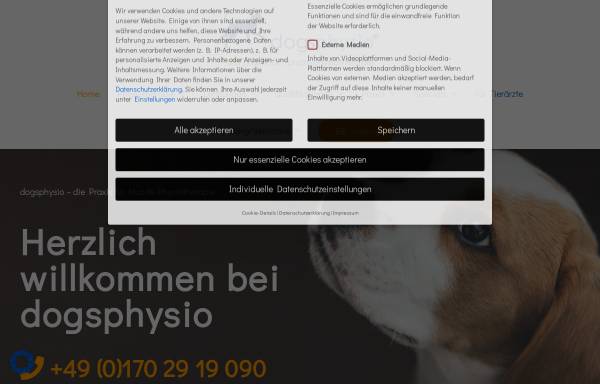 Vorschau von www.dogsphysio.de, Dogsphysio - Die Praxis für Hundephysiotherapie