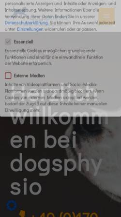 Vorschau der mobilen Webseite www.dogsphysio.de, Dogsphysio - Die Praxis für Hundephysiotherapie