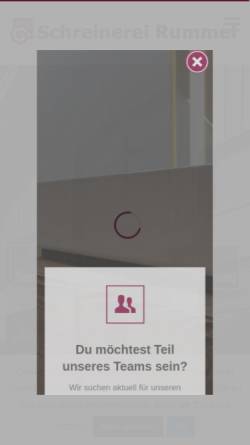 Vorschau der mobilen Webseite www.schreinerei-rummel.de, Schreinerei Rummel