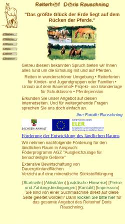 Vorschau der mobilen Webseite www.reiterhof-rauschning.de, Reiterhof Rauschning