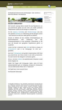 Vorschau der mobilen Webseite www.jura-unterricht.de, Juristisches Repetitorium für Einzelunterricht und Kleingruppen