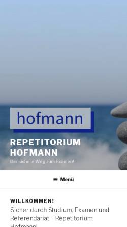 Vorschau der mobilen Webseite www.repetitorium-hofmann.de, Juristisches Repetitorium Hofmann