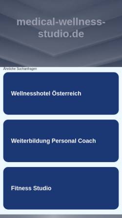 Vorschau der mobilen Webseite www.medical-wellness-studio.de, Medical-Wellness-Studio