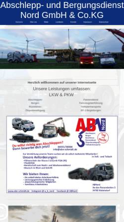 Vorschau der mobilen Webseite www.abn-schmidt.de, Abschlepp- und Bergungsdienst Nord GmbH & Co. KG
