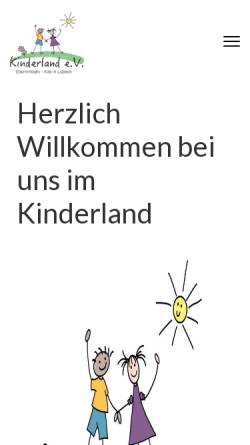 Vorschau der mobilen Webseite kinderland-kita-luebeck.de, Kinderland e.V.