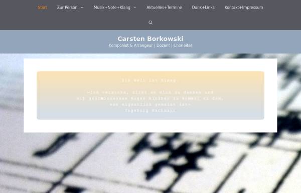 Vorschau von www.carsten-borkowski.de, Borkowski, Carsten - Komponist