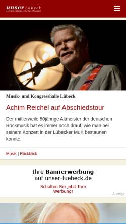 Vorschau der mobilen Webseite www.unser-luebeck.de, Unser Lübeck