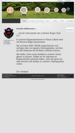 Vorschau der mobilen Webseite www.luebecker-bogen-club.de, Lübecker Bogenclub e.V.