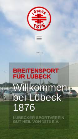 Vorschau der mobilen Webseite www.luebeck-1876.de, Sportverein Gut Heil von 1876 e.V.