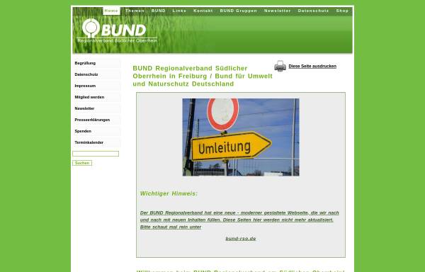 Vorschau von vorort.bund.net, BUND - Regionalverband Südlicher Oberrhein