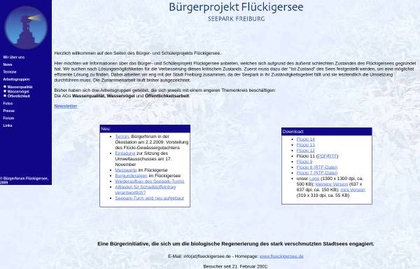 Vorschau von www.flueckigersee.de, Bürgerprojekt Flückigersee
