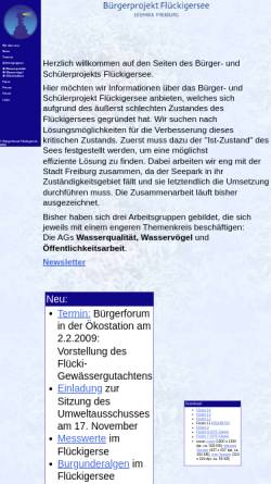 Vorschau der mobilen Webseite www.flueckigersee.de, Bürgerprojekt Flückigersee