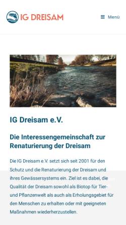 Vorschau der mobilen Webseite www.ig-dreisam.de, IG Dreisam e.V.