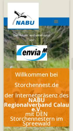 Vorschau der mobilen Webseite www.storchennest.de, Storchennest