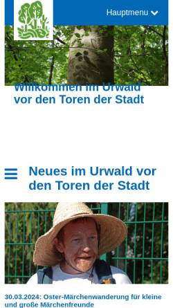 Vorschau der mobilen Webseite www.saar-urwald.de, Urwald vor den Toren der Stadt
