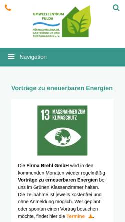 Vorschau der mobilen Webseite www.umweltzentrum-fulda.de, Umweltzentrum Fulda