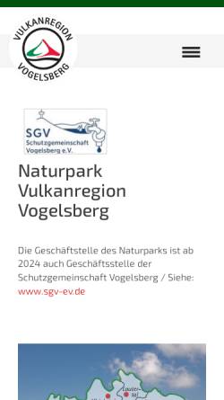 Vorschau der mobilen Webseite www.naturpark-hoher-vogelsberg.de, Naturpark Hoher Vogelsberg