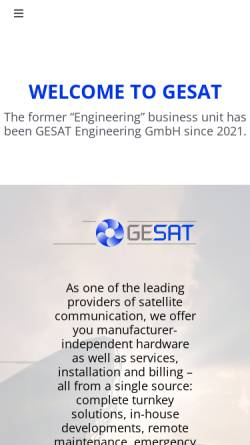 Vorschau der mobilen Webseite www.gesat.com, Gesat mbH