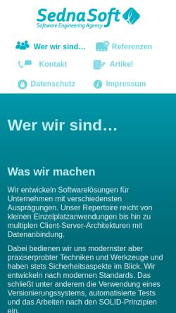 Vorschau der mobilen Webseite sedna-soft.de, SednaSoft Anja Schaffhirt & Andre Wünsche GbR