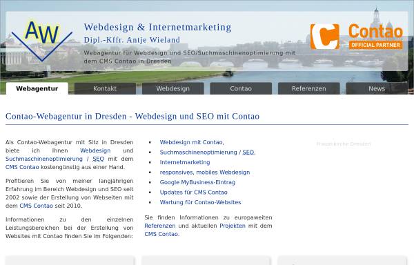 Vorschau von www.wieland-webdesign.de, Webdesign & Internetmarketing Antje Wieland