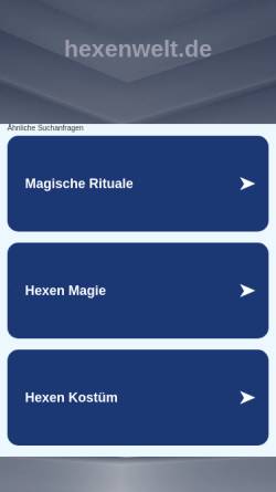 Vorschau der mobilen Webseite www.hexenwelt.de, Hexenwelt