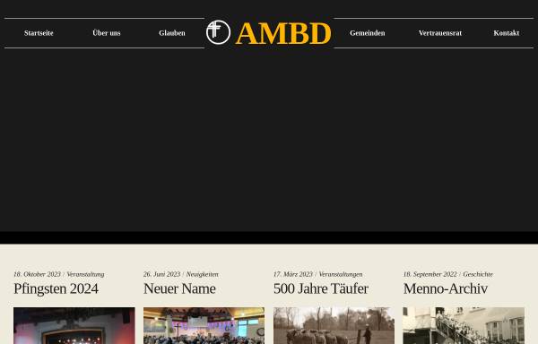 Vorschau von www.ambd.de, Arbeitsgemeinschaft Mennonitischer Brüdergemeinden in Deutschland