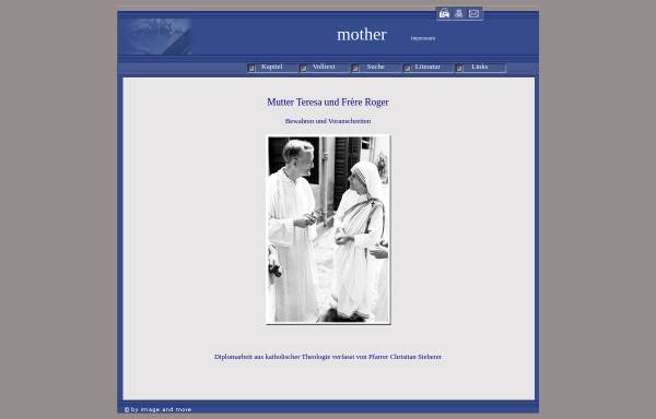 Vorschau von www.mutter-teresa.beichten.info, Selige Mutter Teresa und Frère Roger Schutz