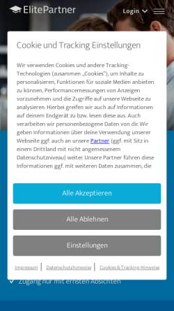 Vorschau der mobilen Webseite www.elitepartner.de, ElitePartner