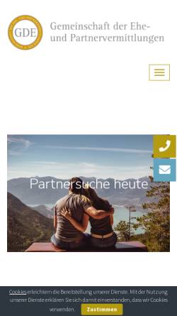 Vorschau der mobilen Webseite www.g-d-e.de, Gesamtverband der Ehe- und Partnervermittlungen e.V.