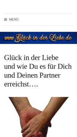 Vorschau der mobilen Webseite www.glueck-in-der-liebe.de, Neolit GmbH - Glück in der Liebe