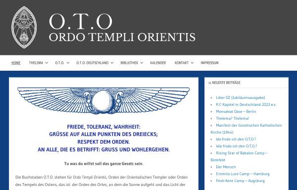 Vorschau von www.oto.de, Ordo Templi Orientis Deutschland