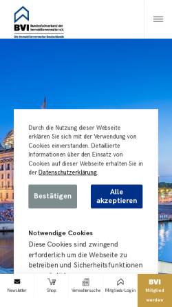 Vorschau der mobilen Webseite www.wohnungsverwalter.de, Bundesfachverband Wohnungs- und Immobilienverwalter e.V.