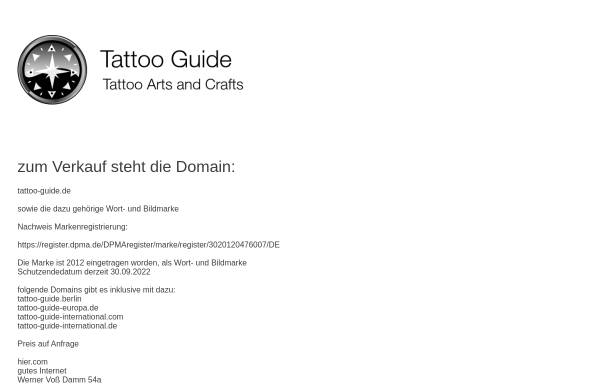 Vorschau von www.tattoo-guide-europa.de, Tattoo Guide Europa, Hanno Zwicker