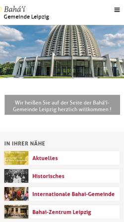 Vorschau der mobilen Webseite leipzig.bahai.de, Bahai-Gemeinde Leipzig
