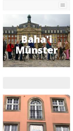 Vorschau der mobilen Webseite www.bahai-muenster.de, Bahai-Gemeinde Münster