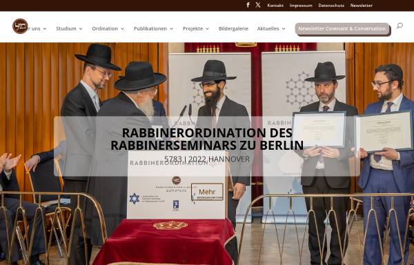 Vorschau von www.rabbinerseminar.de, Rabbinerseminar zu Berlin