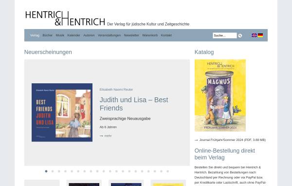 Vorschau von www.hentrichhentrich.de, Verlag Hentrich & Hentrich