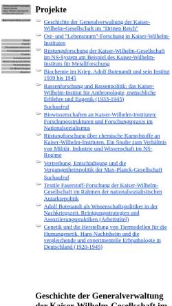 Vorschau der mobilen Webseite www.mpiwg-berlin.mpg.de, Kaiser-Wilhelm-Gesellschaft im Nationalsozialismus