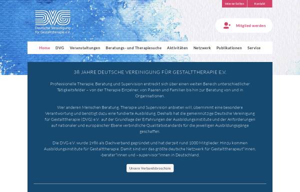 Vorschau von www.dvg-gestalt.de, Deutsche Vereinigung für Gestalttherapie e.V. (DVG)