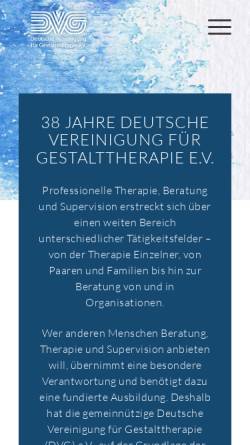 Vorschau der mobilen Webseite www.dvg-gestalt.de, Deutsche Vereinigung für Gestalttherapie e.V. (DVG)