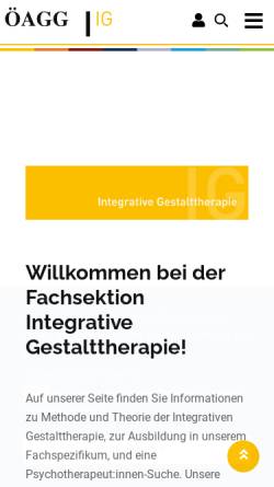 Vorschau der mobilen Webseite gestalttherapie.at, Integrative Gestalttherapie