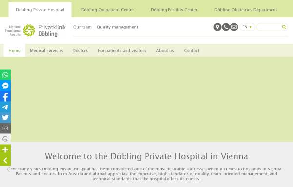 Vorschau von www.privatklinik-doebling.at, Privatklinik Döbling