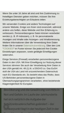 Vorschau der mobilen Webseite www.schuetzenbruderschaft-suedkirchen.de, Schützenbruderschaft Sankt Pankratius Südkirchen von 1663 e.V.